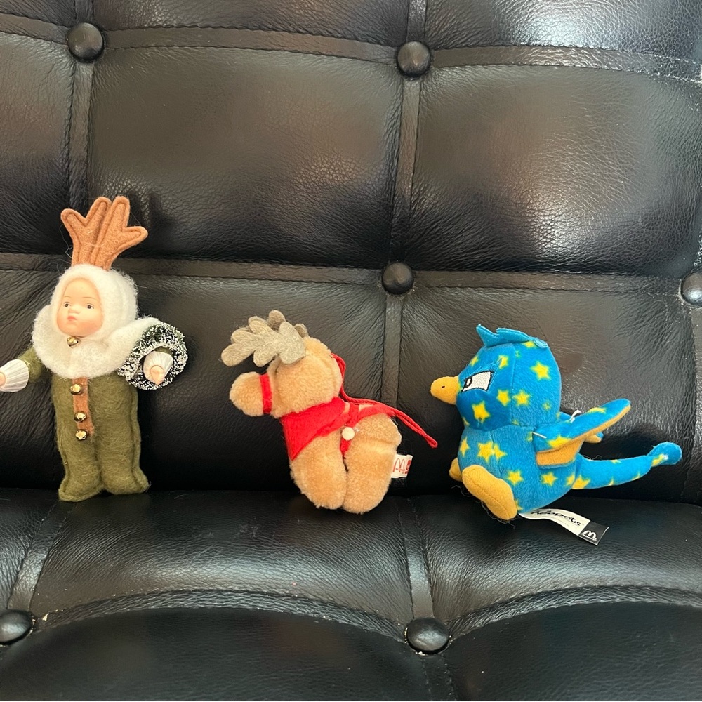Vintage Plush Toy Bundle McDonald's x Coca Cola 1985, Neopets 2005, Antler Doll